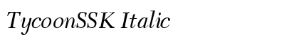 TycoonSSK Italic font free download