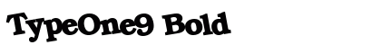 TypeOne9 Bold Preview