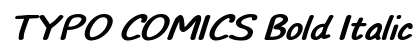 TYPO COMICS Bold Italic DEMO Regular preview TYPO COMICS Bold Italic DEMO Regular preview