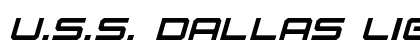 U.S.S. Dallas Light Italic Light Italic font free download