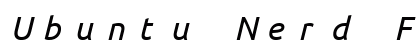 Ubuntu Nerd Font Mono Italic Preview