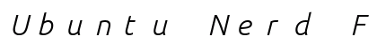 Ubuntu Nerd Font Mono Italic Preview