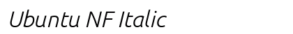 Ubuntu NF Italic font free download