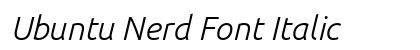 Ubuntu Nerd Font Italic Preview