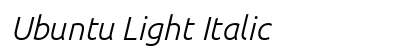 Ubuntu Light Italic font free download
