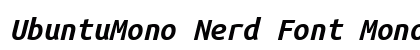 UbuntuMono Nerd Font Mono Bold Italic font free download