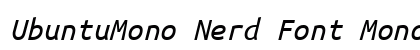 UbuntuMono Nerd Font Mono Italic Preview