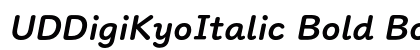 UDDigiKyoItalic Bold Bold Italic (OpenType) Font Preview