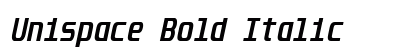 Unispace Bold Italic Preview