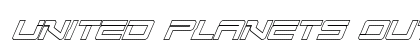 United Planets Outline Italic Italic font free download