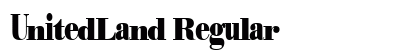 UnitedLand Regular font free download