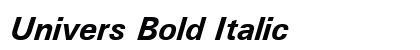 Univers Bold Italic font free download