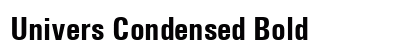 Univers Condensed Bold font free download