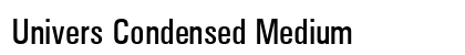Univers Condensed Medium font free download