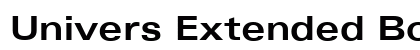 Univers Extended Bold Font Preview