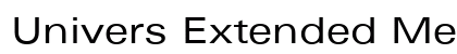 Univers Extended Medium Font Preview