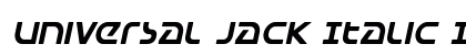 Universal Jack Italic Italic Font Preview