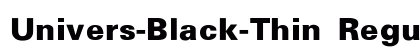 Univers-Black-Thin Regular font free download