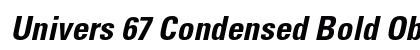 Univers 67 Condensed Bold Oblique font free download