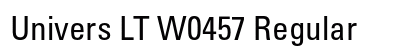 Univers LT W0457 Regular font free download