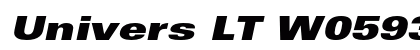 Univers LT W0593 Bold Italic font free download