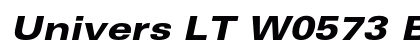 Univers LT W0573 Bold Italic font free download
