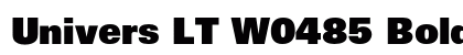 Univers LT W0485 Bold Preview