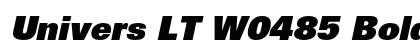 Univers LT W0485 Bold Italic preview