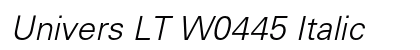 Univers LT W0445 Italic preview