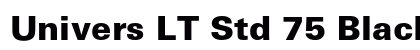 Univers LT Std 75 Black Preview