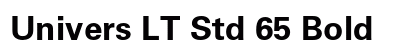 Univers LT Std 65 Bold Preview