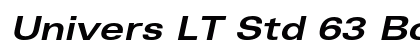 Univers LT Std 63 Bold Extended Oblique Preview