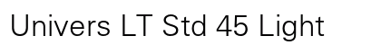 Univers LT Std 45 Light Preview