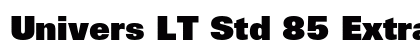 Univers LT Std 85 Extra Black Preview