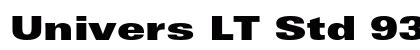 Univers LT Std 93 Extra Black Extended Preview