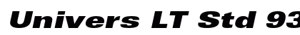 Univers LT Std 93 Extra Black Extended Oblique Preview