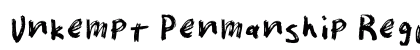 Unkempt Penmanship Regular Font Preview