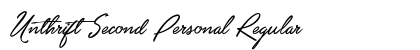 Unthrift Second Personal Regular font free download