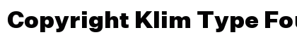 Copyright Klim Type Foundry Not Licensed for Desktop Use font free download