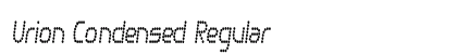 Urion Condensed Regular preview