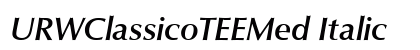 URWClassicoTEEMed Italic Font Preview