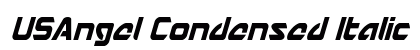 USAngel Condensed Italic Condensed Italic Font Preview
