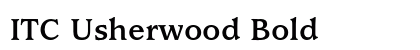 ITC Usherwood Bold font free download