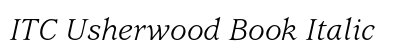 ITC Usherwood Book Italic Preview