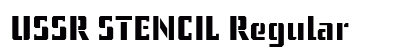 USSR STENCIL Regular font free download