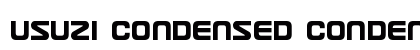 Usuzi Condensed Condensed font free download