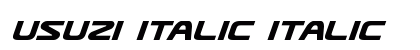 Usuzi Italic Italic font free download