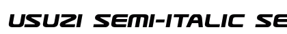 Usuzi Semi-Italic Semi-Italic Font Preview