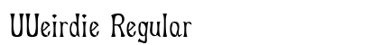 UUeirdie Regular font free download