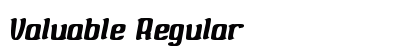 Valuable Regular font free download